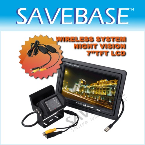 7" TFT LCD Rearview Monitor + Wireless Backup Camera