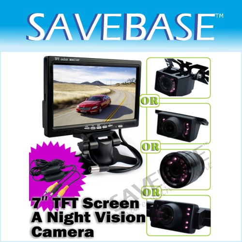 Car Rear View Kit- 7" LCD Monitor +Wireless CMOS Camera