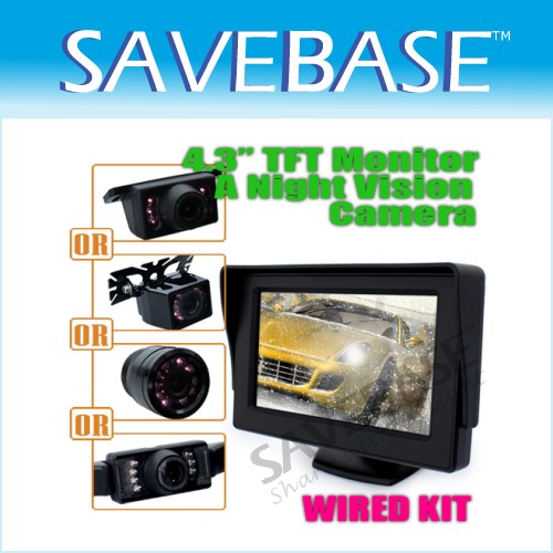 Car Rear View Kit - 4.3" LCD Monitor + Backup Camera