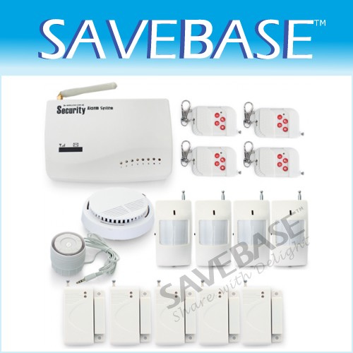 10 Zones Wired/Wireless Sensors Connection GSM SMS Alarm System Smoke Sensor