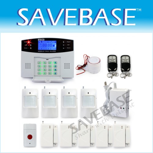 Wire GSM SMS Intruder Security Alarm System CO Gas Sensor Emergency Button Panic