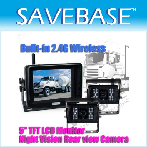 5" Digital Lcd Monitor + Wireless Reverse Camera Car Rear View Backup Kit