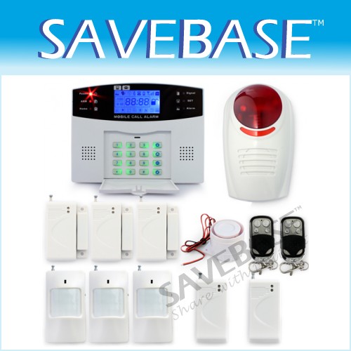 GSM SMS Home Alarm System Glass Window Vibration Sensor External Outdoor Siren