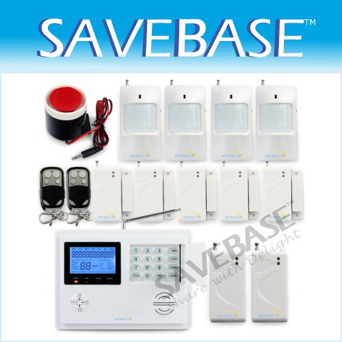 GSM/PSTN Telephone Alarm System PIR Motion Door Sensor Window Vibration Detector