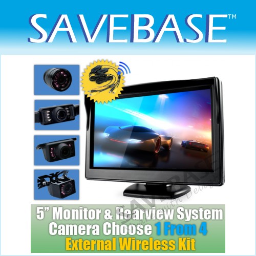 Car Van Truck Wireless Reversing Camera 5 Inch LCD Rear View Security System