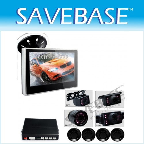 Windshield Wireless Car Parking 4 Radar Sensor + Backup Camera Reversing System