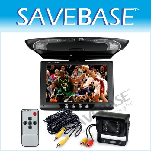 11" TFT LED Roof Mounted Monitor Vans Horse Trailer+12V CCD Reversing Camera